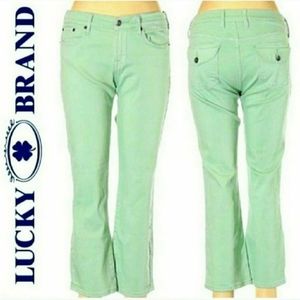 Lucky Brand | Sweet 'N Crop straight green jeans size 29